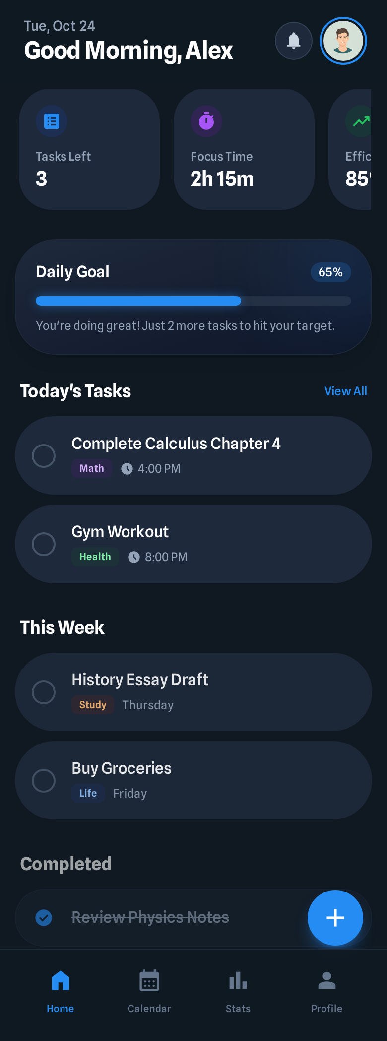 自律学生待办清单APP设计提示